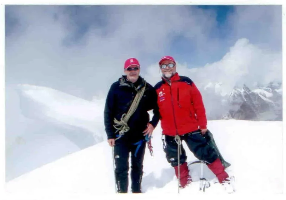Maciej Berbeka i Józef Hojda na Mera Peak